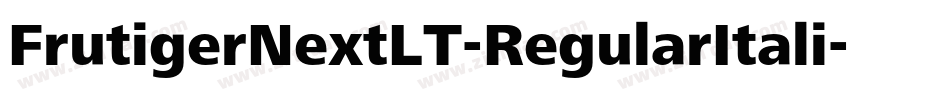 FrutigerNextLT-RegularItali字体转换