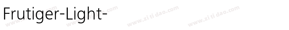 Frutiger-Light字体转换