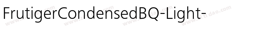 FrutigerCondensedBQ-Light字体转换