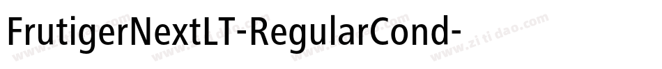 FrutigerNextLT-RegularCond字体转换