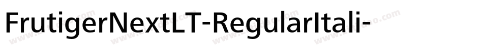 FrutigerNextLT-RegularItali字体转换