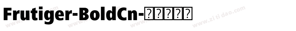 Frutiger-BoldCn字体转换