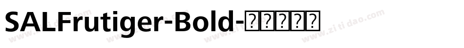 SALFrutiger-Bold字体转换
