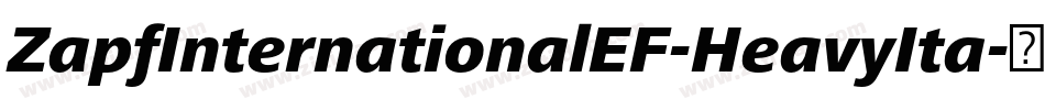 ZapfInternationalEF-HeavyIta字体转换