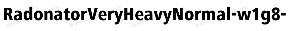 RadonatorVeryHeavyNormal-w1g8字体转换