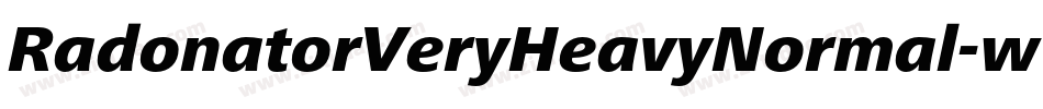 RadonatorVeryHeavyNormal-w1g8字体转换