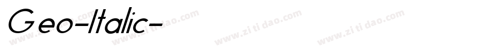 Geo-Italic字体转换