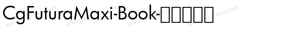 CgFuturaMaxi-Book字体转换