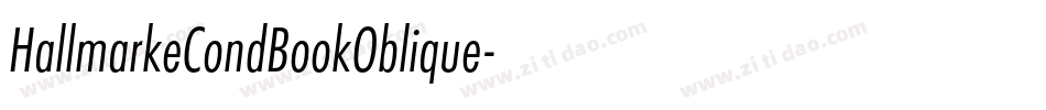 HallmarkeCondBookOblique字体转换