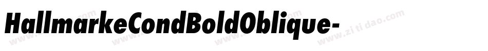 HallmarkeCondBoldOblique字体转换