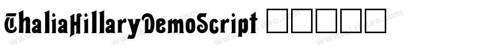 ThaliaHillaryDemoScript字体转换