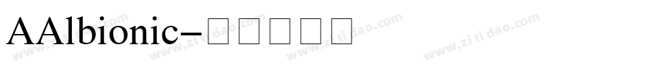 AAlbionic字体转换