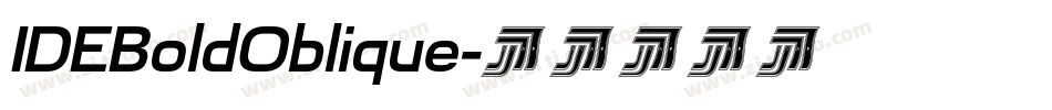 IDEBoldOblique字体转换