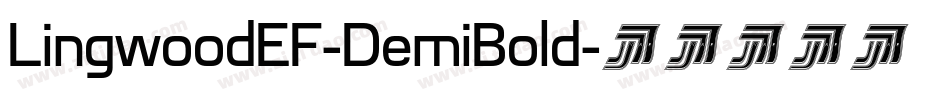 LingwoodEF-DemiBold字体转换