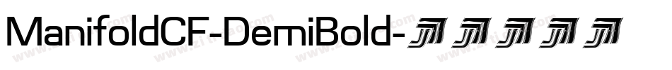 ManifoldCF-DemiBold字体转换