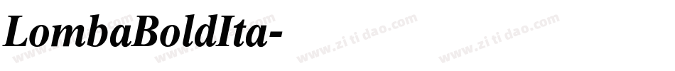 LombaBoldIta字体转换
