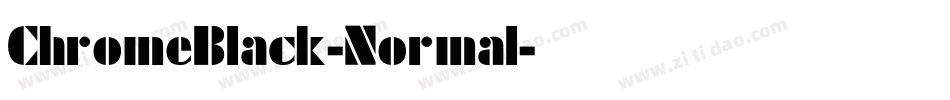 ChromeBlack-Normal字体转换