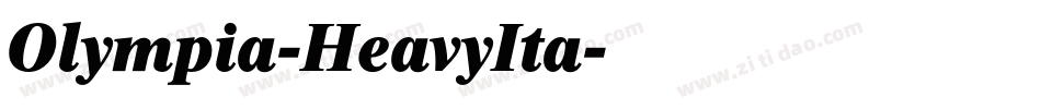 Olympia-HeavyIta字体转换