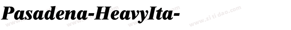 Pasadena-HeavyIta字体转换