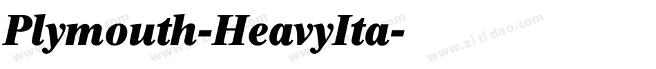 Plymouth-HeavyIta字体转换