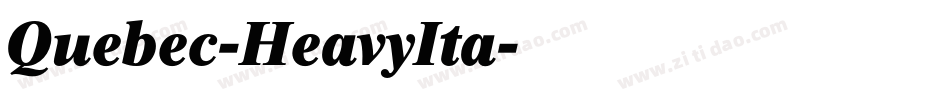Quebec-HeavyIta字体转换
