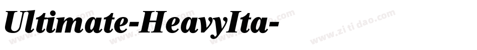 Ultimate-HeavyIta字体转换
