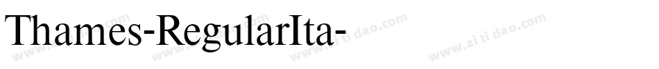 Thames-RegularIta字体转换
