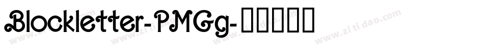 Blockletter-PMGg字体转换