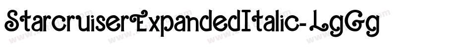 StarcruiserExpandedItalic-LgGg字体转换