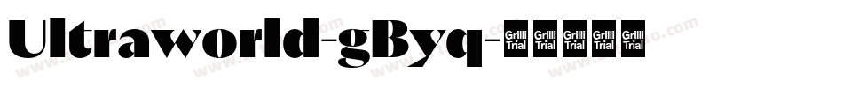Ultraworld-gByq字体转换