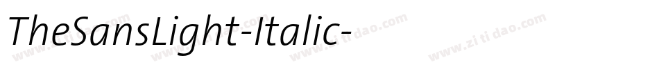 TheSansLight-Italic字体转换