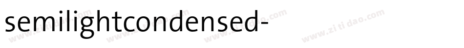 semilightcondensed字体转换