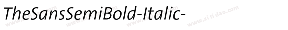 TheSansSemiBold-Italic字体转换