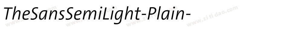 TheSansSemiLight-Plain字体转换