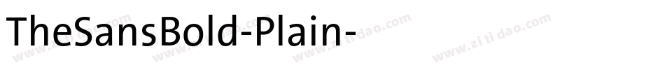 TheSansBold-Plain字体转换