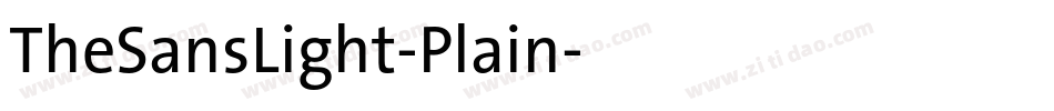 TheSansLight-Plain字体转换