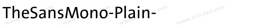 TheSansMono-Plain字体转换