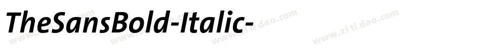 TheSansBold-Italic字体转换