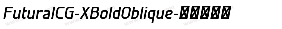 FuturaICG-XBoldOblique字体转换
