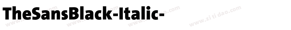 TheSansBlack-Italic字体转换
