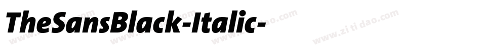 TheSansBlack-Italic字体转换