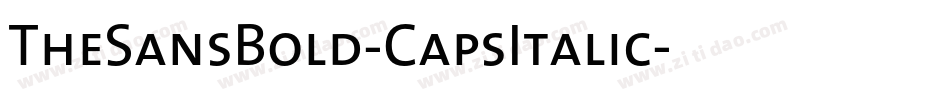 TheSansBold-CapsItalic字体转换