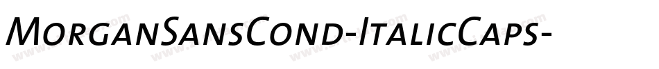 MorganSansCond-ItalicCaps字体转换