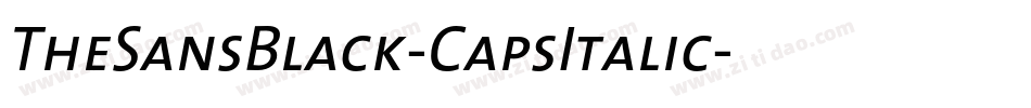 TheSansBlack-CapsItalic字体转换