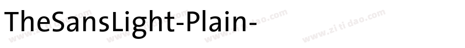 TheSansLight-Plain字体转换