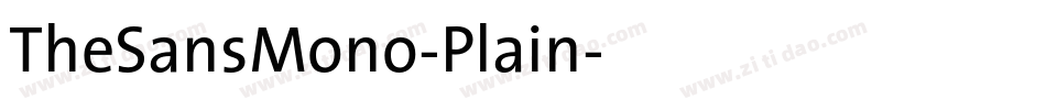 TheSansMono-Plain字体转换