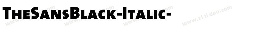 TheSansBlack-Italic字体转换