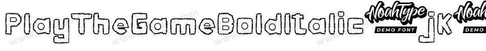 PlayTheGameBoldItalic-jK6l字体转换