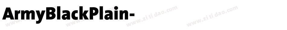 ArmyBlackPlain字体转换
