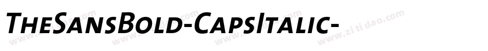 TheSansBold-CapsItalic字体转换